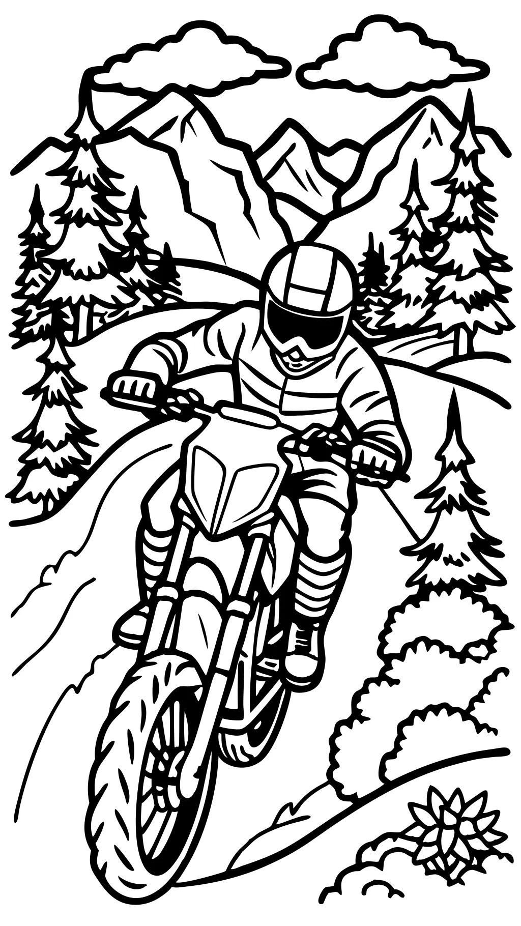 dirtbike coloring pages